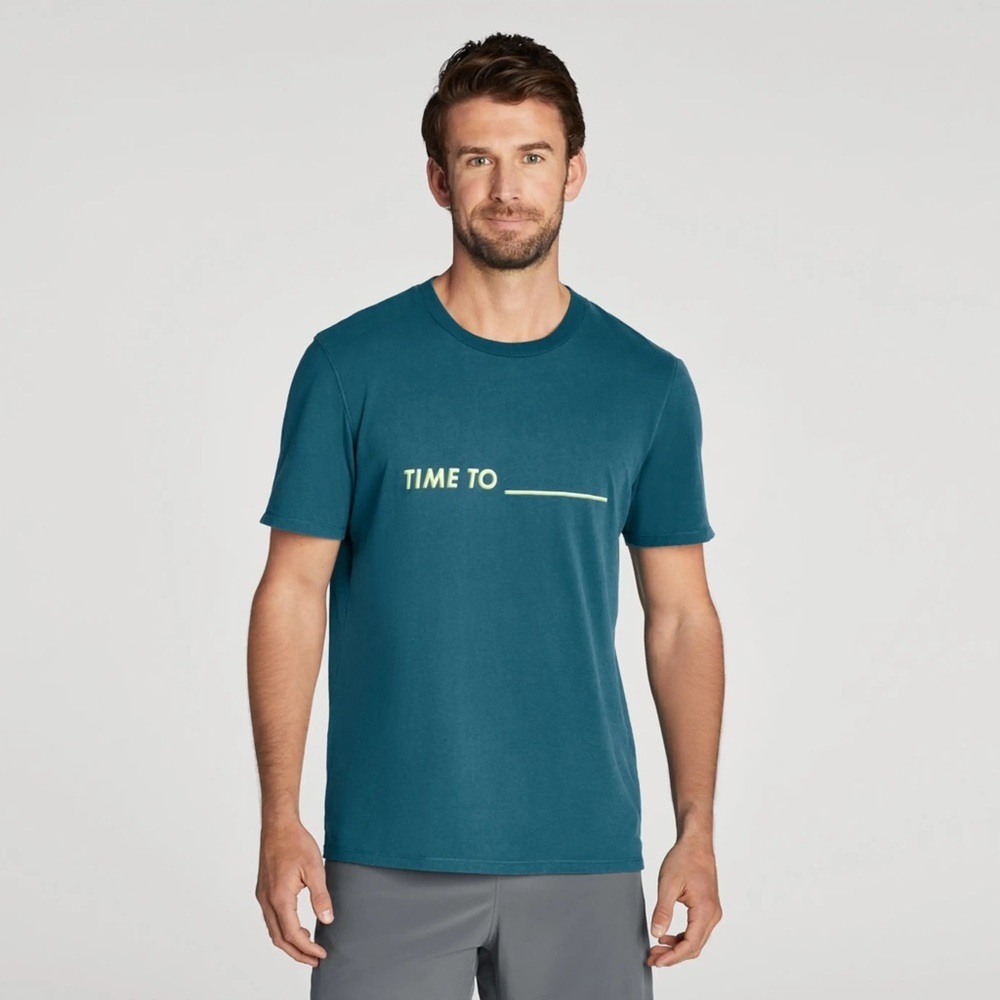 Hoka One One Teal Short Sleeve Tee Small